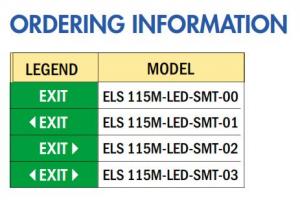 Samcom - ELS 115M-LED-SMT - Exit Light (Box type, Surface mount)3